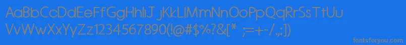 Roundedvale-Schriftart – Graue Schriften auf blauem Hintergrund