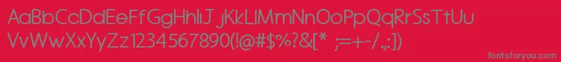 Roundedvale Font – Gray Fonts on Red Background