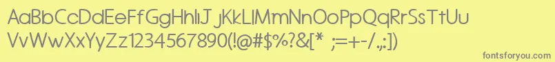 Roundedvale Font – Gray Fonts on Yellow Background