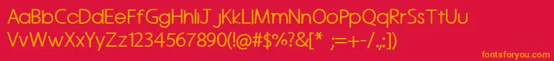 Roundedvale Font – Orange Fonts on Red Background