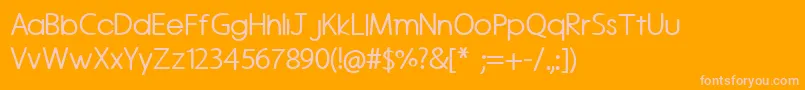 Roundedvale Font – Pink Fonts on Orange Background