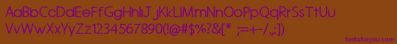 Roundedvale Font – Purple Fonts on Brown Background