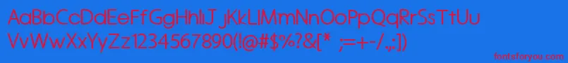 Шрифт Roundedvale – красные шрифты на синем фоне