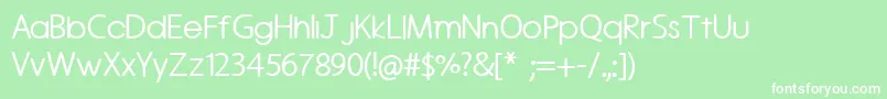 Roundedvale Font – White Fonts on Green Background