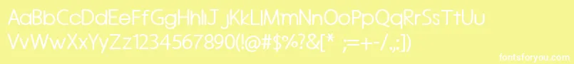 Roundedvale Font – White Fonts on Yellow Background