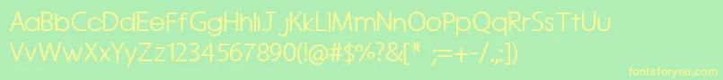 Roundedvale Font – Yellow Fonts on Green Background