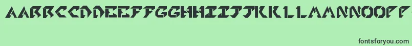 TekheadPd Font – Black Fonts on Green Background