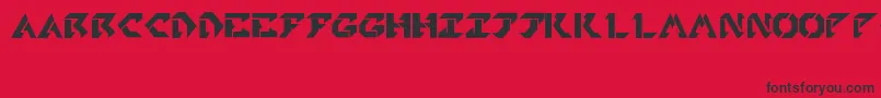 TekheadPd Font – Black Fonts on Red Background