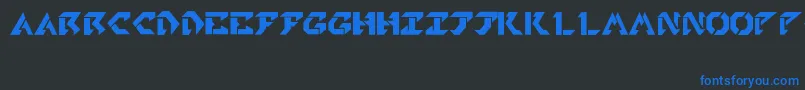 TekheadPd Font – Blue Fonts on Black Background