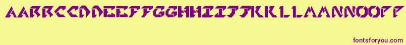 TekheadPd Font – Purple Fonts on Yellow Background