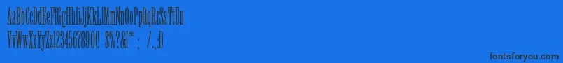 Fonte Viola – fontes pretas em um fundo azul