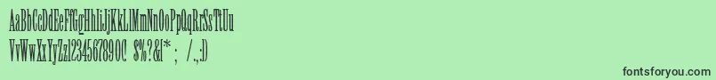 Fonte Viola – fontes pretas em um fundo verde