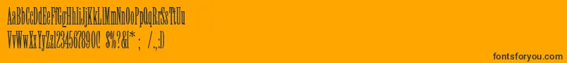 Fonte Viola – fontes pretas em um fundo laranja