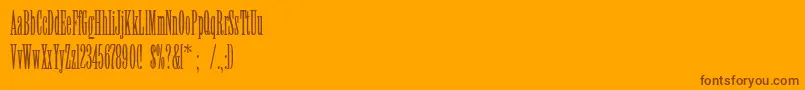 Viola Font – Brown Fonts on Orange Background