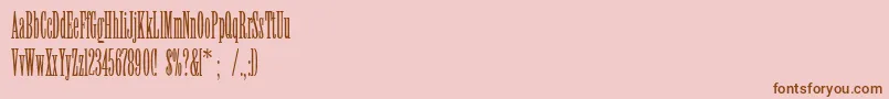 Шрифт Viola – коричневые шрифты на розовом фоне