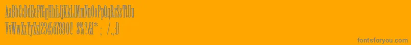 Viola-Schriftart – Graue Schriften auf orangefarbenem Hintergrund