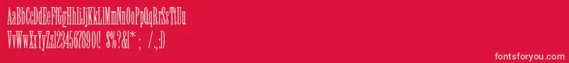 フォントViola – 赤い背景にピンクのフォント