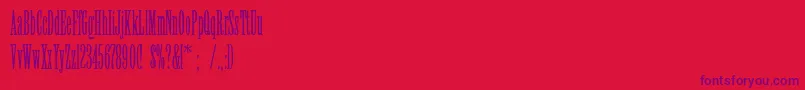 Fonte Viola – fontes roxas em um fundo vermelho