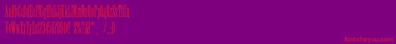 Fonte Viola – fontes vermelhas em um fundo violeta