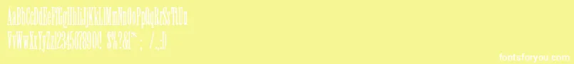 Шрифт Viola – белые шрифты на жёлтом фоне