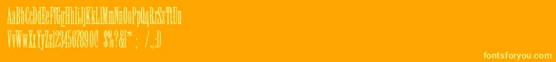 Viola Font – Yellow Fonts on Orange Background
