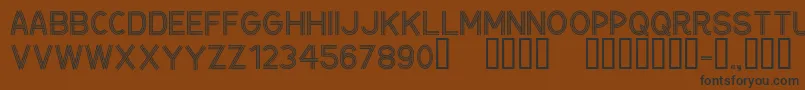 CfceintureflecheeRegular Font – Black Fonts on Brown Background