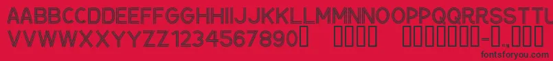 CfceintureflecheeRegular Font – Black Fonts on Red Background