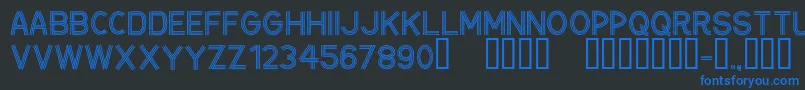 CfceintureflecheeRegular Font – Blue Fonts on Black Background