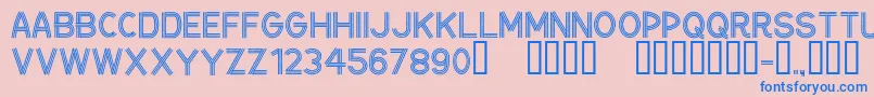 CfceintureflecheeRegular Font – Blue Fonts on Pink Background
