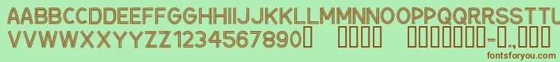 CfceintureflecheeRegular Font – Brown Fonts on Green Background