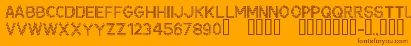 CfceintureflecheeRegular Font – Brown Fonts on Orange Background