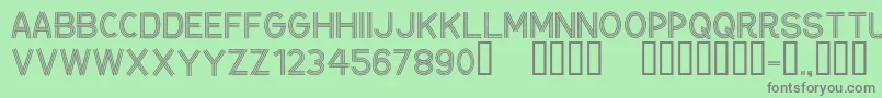 CfceintureflecheeRegular Font – Gray Fonts on Green Background