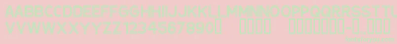 CfceintureflecheeRegular Font – Green Fonts on Pink Background