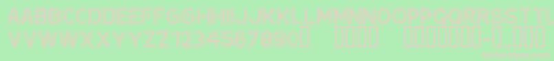 CfceintureflecheeRegular Font – Pink Fonts on Green Background