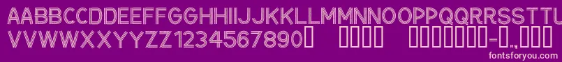 CfceintureflecheeRegular Font – Pink Fonts on Purple Background