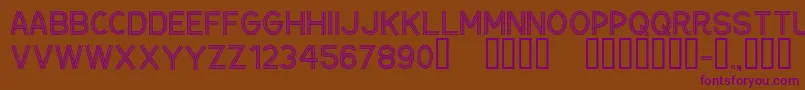 CfceintureflecheeRegular Font – Purple Fonts on Brown Background