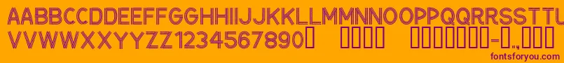 CfceintureflecheeRegular Font – Purple Fonts on Orange Background