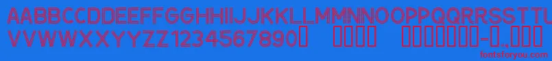 CfceintureflecheeRegular Font – Red Fonts on Blue Background