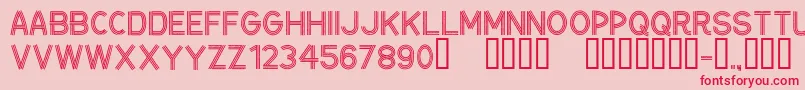CfceintureflecheeRegular Font – Red Fonts on Pink Background