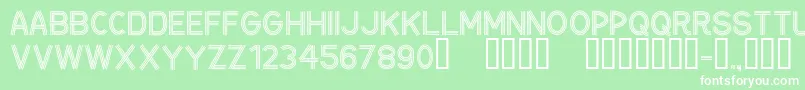 CfceintureflecheeRegular Font – White Fonts on Green Background