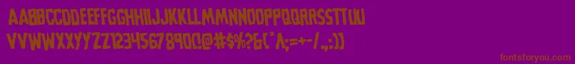 Grimghostrotate Font – Brown Fonts on Purple Background