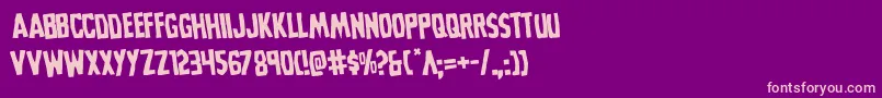 Grimghostrotate Font – Pink Fonts on Purple Background