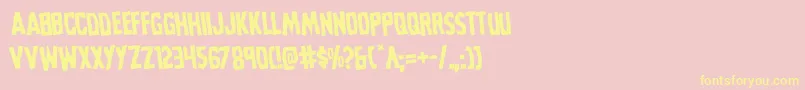 Grimghostrotate Font – Yellow Fonts on Pink Background