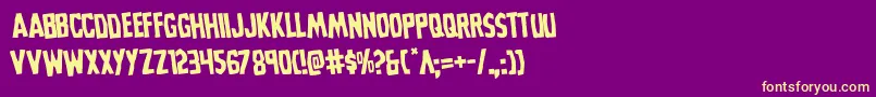 Grimghostrotate Font – Yellow Fonts on Purple Background