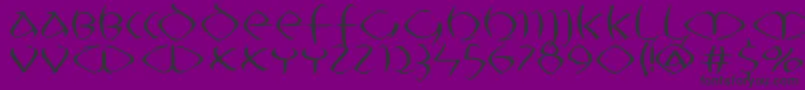 Uncitronica-Schriftart – Schwarze Schriften auf violettem Hintergrund