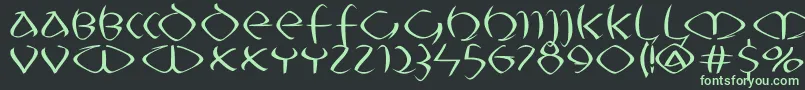 Uncitronica Font – Green Fonts on Black Background