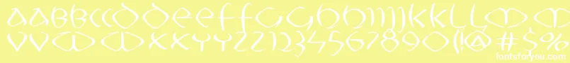 Uncitronica Font – White Fonts on Yellow Background