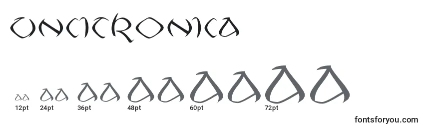 Größen der Schriftart Uncitronica