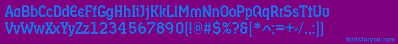 Gvardiamediumc Font – Blue Fonts on Purple Background