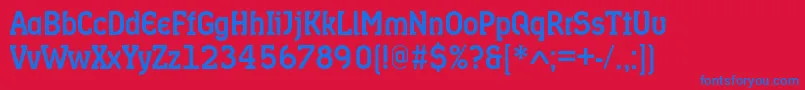 Gvardiamediumc Font – Blue Fonts on Red Background